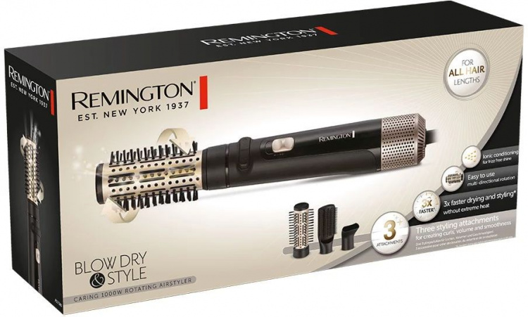 Remington Powerful hot air brush with 3 styling accessories