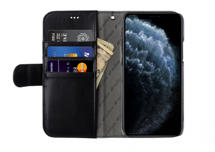 Melkco Wallet Case for iPhone 12 Pro Max, Black Melkco Wallet Case for iPhone 12 Pro Max, Black