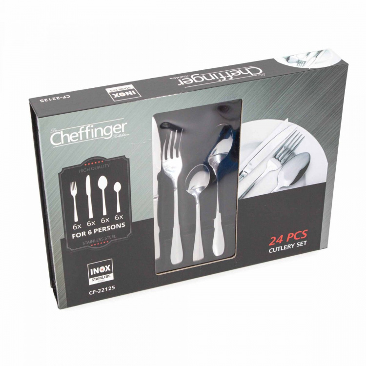 Cutlery set 6 people 24-piece stainless steel cutlery