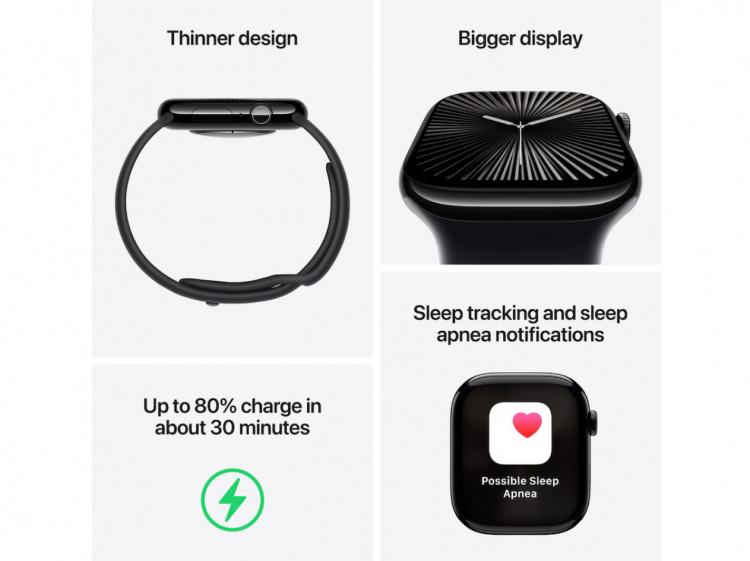 Apple Watch Series 10 GPS + LTE 42 mm Aluminum (Silver)