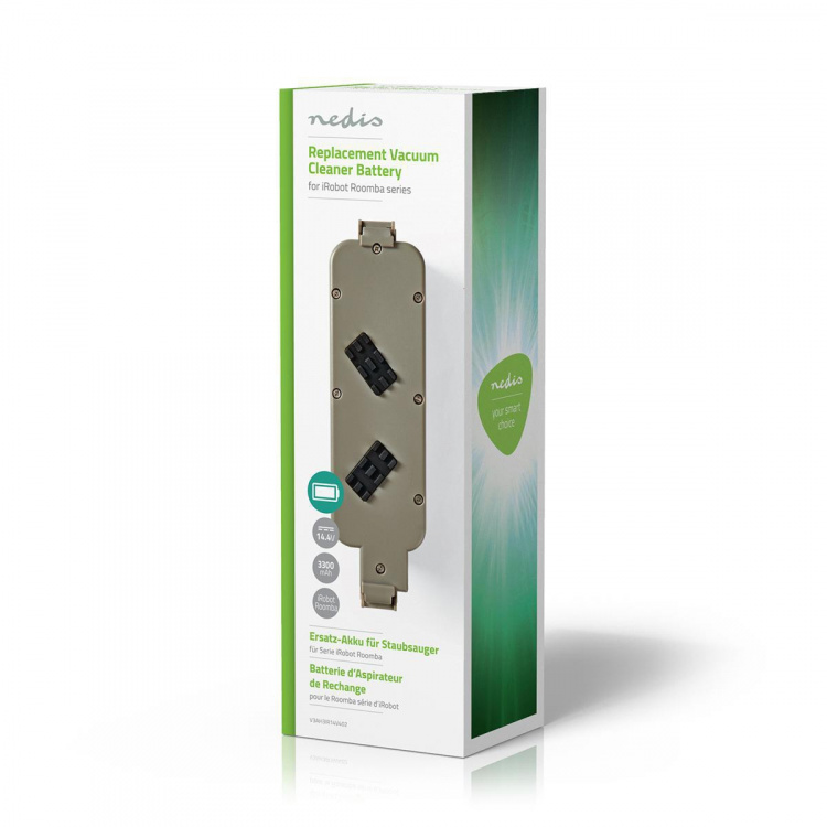 Nedis Vacuum Cleaner Battery | Suitable for: iRobot iTouchless AV / iRobot M-288 / iRobot M-488 / iRobot Roomba 440 | Ni-MH | 14.4 V DC | 3300 mAh | 47.52 Wh Nedis Vacuum Cleaner Battery | Suitable for: iRobot iTouchless AV / iRobot M-288 / iRobot M-488 / iRobot Roomba 440 | Ni-MH | 14.4 V DC | 3300 mAh | 47.52 Wh