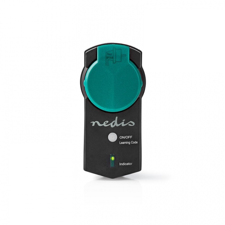Nedis RF Plug | Mesh / 433 MHz | IP44 | 3680 W | Plug with earth contact / Type F (CEE 7/7) | -20 - 50 °C | Black / Green