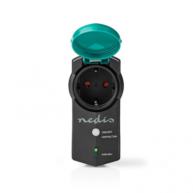 Nedis RF Plug | Mesh / RF, frequency 433 Mhz | IP44 | 3680 W | Plug with earth contact / Type F (CEE 7/7) | -20 - 50 °C | Black / Green