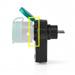 Nedis RF Plug | Mesh / 433 MHz | IP44 | 3680 W | Plug with earth contact / Type F (CEE 7/7) | -20 - 50 °C | Black / Green