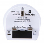 SKROSS Travel Adapter World-to-UK Earthed SKROSS Travel Adapter World-to-UK Earthed