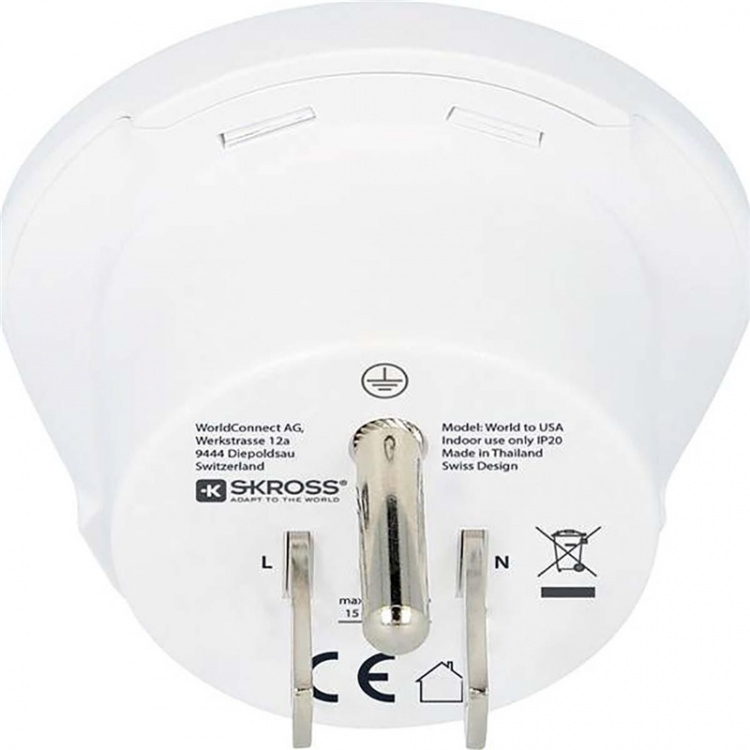 SKross Travel Adapter World-to-USA Earthed SKross Travel Adapter World-to-USA Earthed