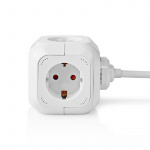 Nedis Extension Socket | Type F (CEE 7/7) | 4-Way | 1.50 m | 3680 W | 16 A | Kind of grounding: Side Contacts | 230 V AC 50/60 Hz | Socket angle: 90 ° | H05VV-F 3G1.5mm² | White Nedis Extension Socket | Type F (CEE 7/7) | 4-Way | 1.50 m | 3680 W | 16 A | Kind of grounding: Side Contacts | 230 V AC 50/60 Hz | Socket angle: 90 ° | H05VV-F 3G1.5mm² | White