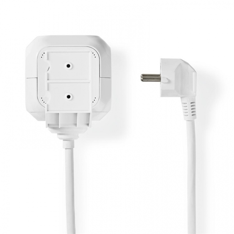 Nedis Extension Socket | Type F (CEE 7/7) | 4-Way | 1.50 m | 3680 W | 16 A | Kind of grounding: Side Contacts | 230 V AC 50/60 Hz | Socket angle: 90 ° | H05VV-F 3G1.5mm² | White Nedis Extension Socket | Type F (CEE 7/7) | 4-Way | 1.50 m | 3680 W | 16 A | Kind of grounding: Side Contacts | 230 V AC 50/60 Hz | Socket angle: 90 ° | H05VV-F 3G1.5mm² | White