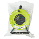 Nedis Cable Reel | Plug with earth contact | 25.0 m | 3000 W | 16 A | Kind of grounding: Side Contacts | 230 V AC 50/60 Hz | Socket angle: 90 ° | H05VV-F 3G1.5mm² | Fuse: Yes | Black / Green