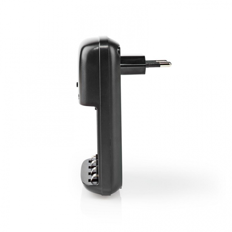 Nedis NiMH Battery Charger AA / AAA | 1.2 / 9 V DC | 0.5 A | Trickle charging | Type C (CEE 7/16) | Battery type: AA / AAA / E-Block | Black Nedis NiMH Battery Charger AA / AAA | 1.2 / 9 V DC | 0.5 A | Trickle charging | Type C (CEE 7/16) | Battery type: AA / AAA / E-Block | Black