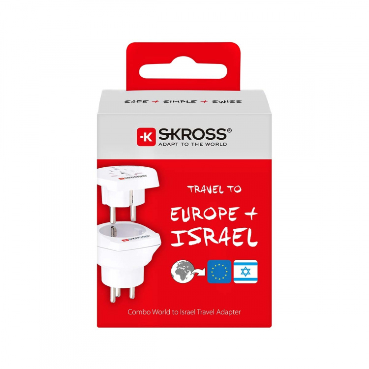 SKROSS Travel Adapter Combo - World-to-Israel Earthed