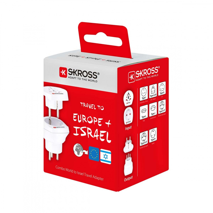 SKROSS Travel Adapter Combo - World-to-Israel Earthed