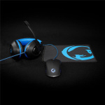 Nedis Gaming Combo Kit | 3-in-1 | Headset, Mouse and Mouse Pad | Black / Blue