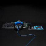 Nedis Gaming Combo Kit | 4-in-1 | Keyboard, Headset, Mouse and Mouse Pad | Black / Blue | QWERTZ | DE Layout