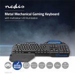 Nedis Wired Gaming Keyboard | USB | Mechanical Keys | RGB | US International | US Layout | USB Powered | Power cable length: 1.70 m | Gaming