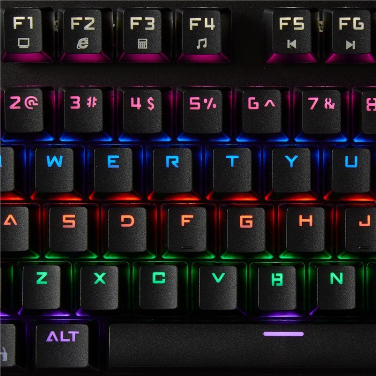 Nedis Wired Gaming Keyboard | USB | Mechanical Keys | RGB | US International | US Layout | USB Powered | Power cable length: 1.70 m | Gaming