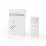 Nedis Wireless Doorbell Set | Battery Powered | 3 V DC | 1x CR2032 | Volume: 80 dB | Signal range: 300 m | IP44 | 36 Melodies | 1 Receiver | White Nedis Wireless Doorbell Set | Battery Powered | 3 V DC | 1x CR2032 | Volume: 80 dB | Signal range: 300 m | IP44 | 36 Melodies | 1 Receiver | White
