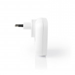 Nedis Wireless Doorbell Set | Mains Powered | 220 - 240 V AC 50 Hz | 1x CR2032 | Volume: 80 dB | Signal range: 300 m | IP44 | Adjustable volume | 36 Melodies | 2 Receivers | White