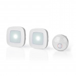 Nedis Wireless Doorbell Set | Mains Powered | 220 - 240 V AC 50 Hz | 1x CR2032 | Volume: 80 dB | Signal range: 300 m | IP44 | Adjustable volume | 36 Melodies | 2 Receivers | White