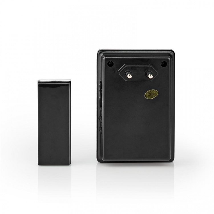 Nedis Wireless Doorbell Set | Mains Powered | 220 - 240 V AC 50 Hz | 1x CR2032 | Volume: 80 dB | Signal range: 300 m | IP44 | Adjustable volume | 36 Melodies | 1 Receiver | Black Nedis Wireless Doorbell Set | Mains Powered | 220 - 240 V AC 50 Hz | 1x CR2032 | Volume: 80 dB | Signal range: 300 m | IP44 | Adjustable volume | 36 Melodies | 1 Receiver | Black