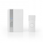 Nedis Wireless Doorbell Set | Mains Powered | 220 - 240 V AC 50 Hz | 1x CR2032 | Volume: 80 dB | Signal range: 300 m | IP44 | Adjustable volume | 36 Melodies | 1 Receiver | White Nedis Wireless Doorbell Set | Mains Powered | 220 - 240 V AC 50 Hz | 1x CR2032 | Volume: 80 dB | Signal range: 300 m | IP44 | Adjustable volume | 36 Melodies | 1 Receiver | White
