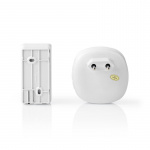 Nedis Wireless Doorbell Set | Mains Powered | 220 - 240 V AC 50 Hz | 1x CR2032 | Volume: 80 dB | Signal range: 100 m | Adjustable volume | 36 Melodies | 1 Receiver | White