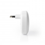 Nedis Wireless Doorbell Set | Mains Powered | 220 - 240 V AC 50 Hz | 1x CR2032 | Volume: 80 dB | Signal range: 100 m | Adjustable volume | 36 Melodies | 1 Receiver | White