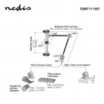 Nedis Tablet Stand | Universal | Interactive | Metal / White Nedis Tablet Stand | Universal | Interactive | Metal / White