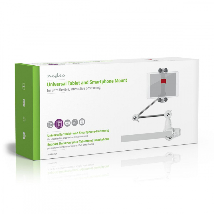 Nedis Tablet Stand | Universal | Interactive | Metal / White Nedis Tablet Stand | Universal | Interactive | Metal / White
