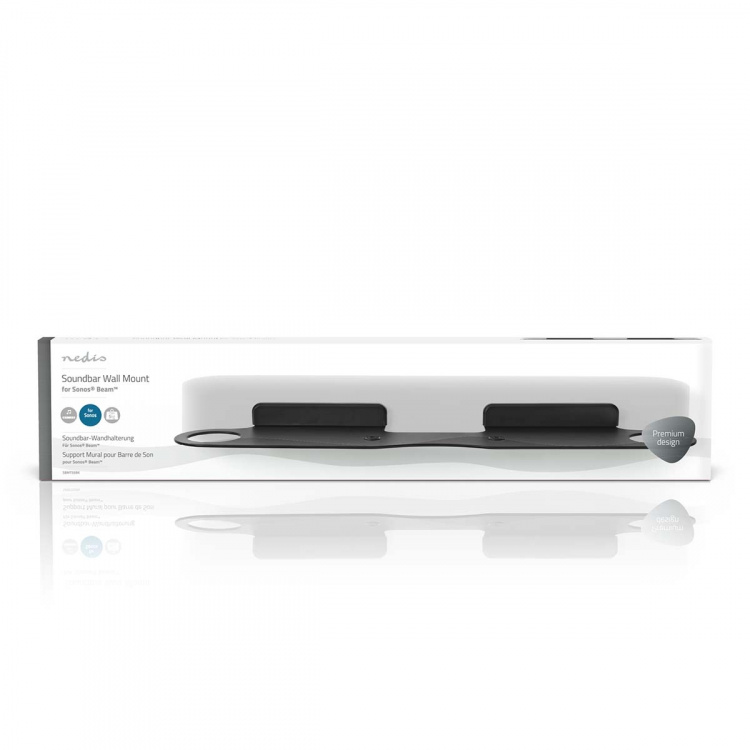 Nedis Soundbar Mount | Compatible with: Sonos® Beam™ | Wall | 5 kg | Fixed | ABS / Steel | Black