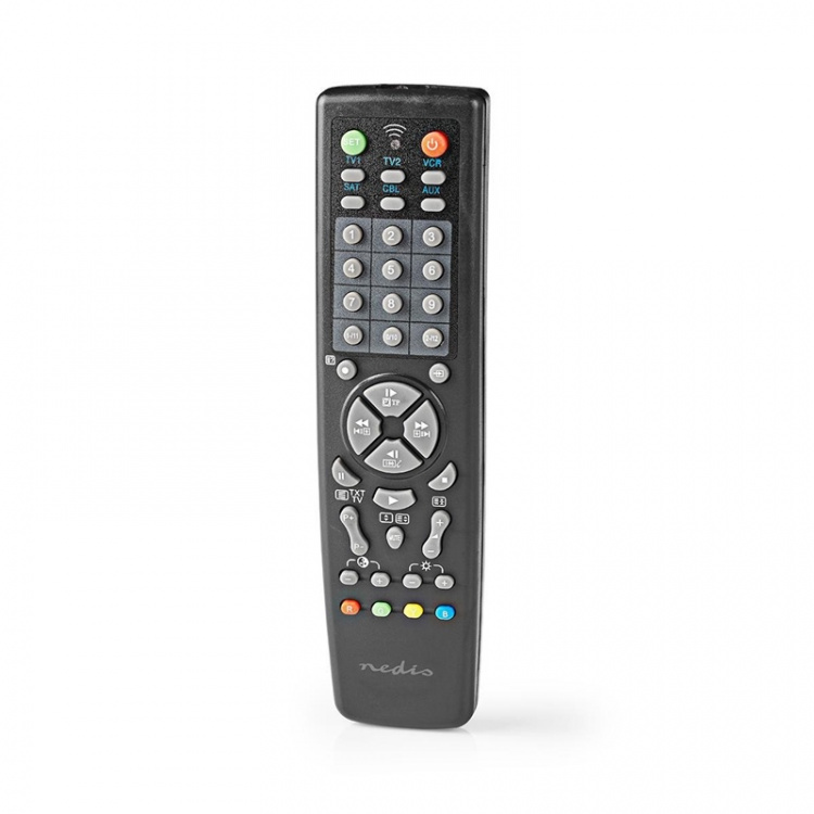 Nedis Universal Remote Control | Preprogrammed | 10 Devices | Memory Buttons / TV Guide Button | Infrared | Black