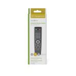 Nedis Universal Remote Control | Preprogrammed | 10 Devices | Memory Buttons / TV Guide Button | Infrared | Black