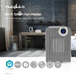 Nedis SmartLife Fan Heater | 1800 W | 3 Heat Settings | Oscillation | Display | 15 - 35 °C | Android™ / IOS | White