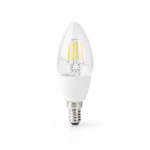 Nedis SmartLife LED Filament Bulb | E14 | 400 lm | 5 W | Warm White | 2700 K | Glass | Android™ / IOS | Candle | 1 pcs Nedis SmartLife LED Filament Bulb | E14 | 400 lm | 5 W | Warm White | 2700 K | Glass | Android™ / IOS | Candle | 1 pcs