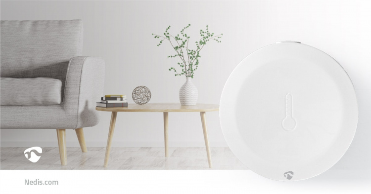 Nedis Smart Climate Sensor | Zigbee 3.0 | Battery Powered | Android™ / IOS | White Nedis Smart Climate Sensor | Zigbee 3.0 | Battery Powered | Android™ / IOS | White