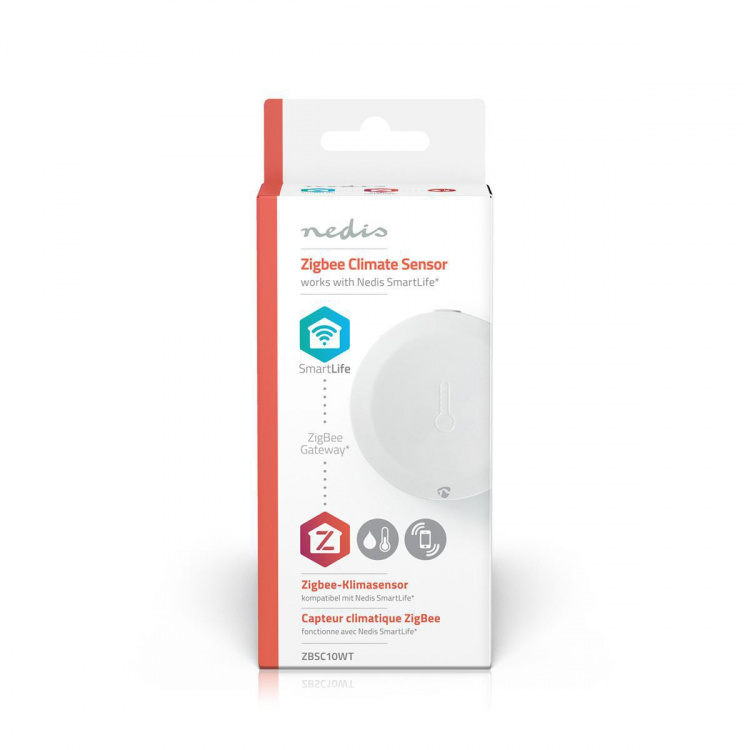 Nedis Smart Climate Sensor | Zigbee 3.0 | Battery Powered | Android™ / IOS | White Nedis Smart Climate Sensor | Zigbee 3.0 | Battery Powered | Android™ / IOS | White