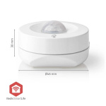 Nedis SmartLife Motion Sensor | Zigbee 3.0 | Battery Powered | IP20 | Detector angle: 120 ° | Detector range: 5 m | Max. battery life: 12 months | White