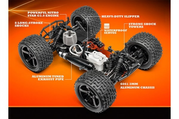 HPI Bullet MT 3.0 1:10th Scale 4WD Nitro Star G3.0 engine HPI Bullet MT 3.0 1:10th Scale 4WD Nitro Star G3.0 engine