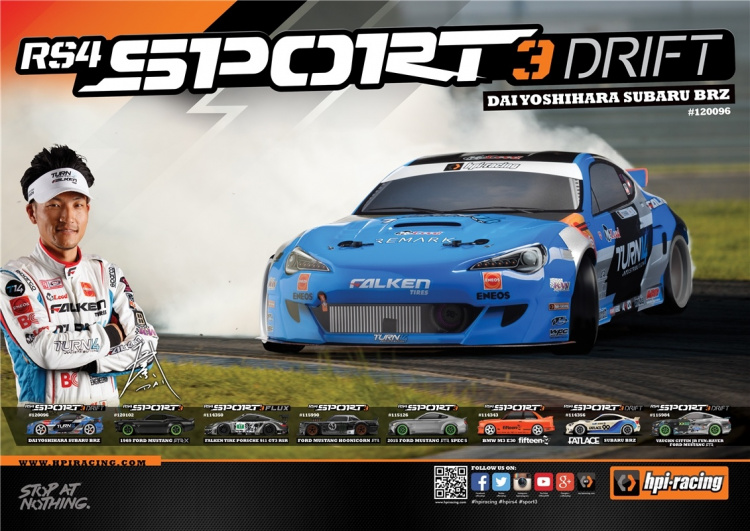 HPI RS4 Sport 3 Drift Dai Yoshihara Subaru BRZ 1:10 Electric Onroad HPI RS4 Sport 3 Drift Dai Yoshihara Subaru BRZ 1:10 Electric Onroad