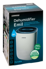 Emil - tyst avfuktare 40dB, 40m2, timer, 2 hastigheter, torkläge