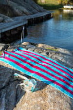 Lord Nelson VICTORY Beach Towel Cabana, Marin/Sand, 80x160 cm