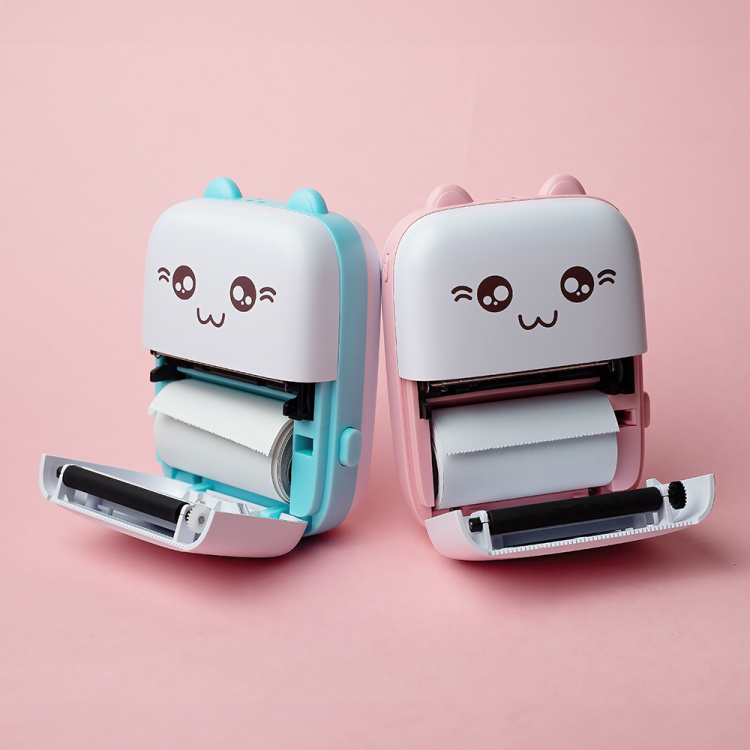 Maxlife MXTP-100 Thermal Printer - Portable Mini Printer with Bluetooth, Pink 