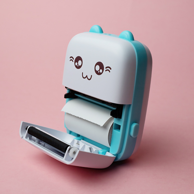 Maxlife MXTP-100 Thermal Printer - Portable Mini Printer with Bluetooth, Blue