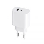 Maxlife MXTC-06 - PD QC Wall Charger 1x USB-C, 1x USB, 30W, White