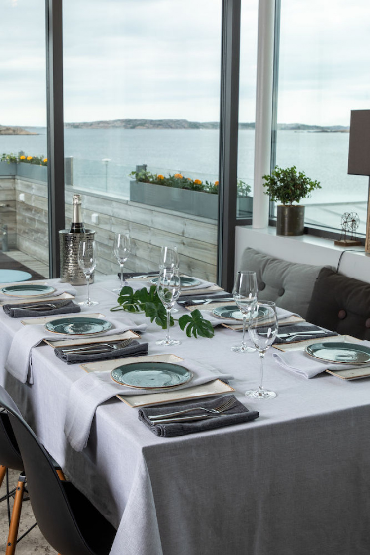 Kosta Linnewäfveri Eliza 6-pack servetter, Ljusgrå