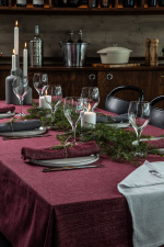 Kosta Linnewäfveri Eliza 6-pack servetter, Vinröd