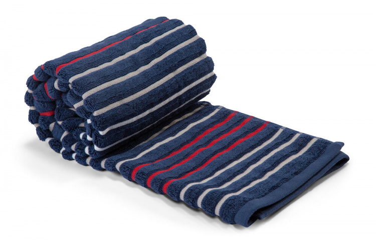 <span>Terry Seaside from Lord Nelson Victory in two different color schemes with stripes and maritime colors. The large size 80x160 cm is ideal as a bath towel, with its 500 g/m² making it soft and comfortable. The two smaller sizes are advantageously mat <span>Terry Seaside from Lord Nelson Victory in two different color schemes with stripes and maritime colors. The large size 80x160 cm is ideal as a bath towel, with its 500 g/m² making it soft and comfortable. The two smaller sizes are advantageously mat