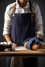 Kosta Linnewäfveri Apron, Navy blue