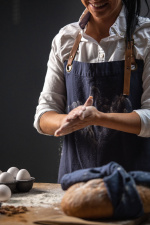Kosta Linnewäfveri Apron, Navy blue