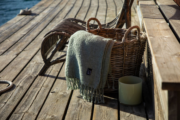 Kosta Linneväfveri Plaid Sjövallen, Green Kosta Linneväfveri Plaid Sjövallen, Green